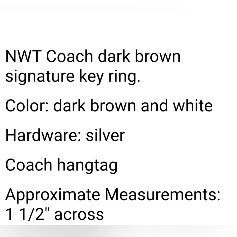 New Coach keychain